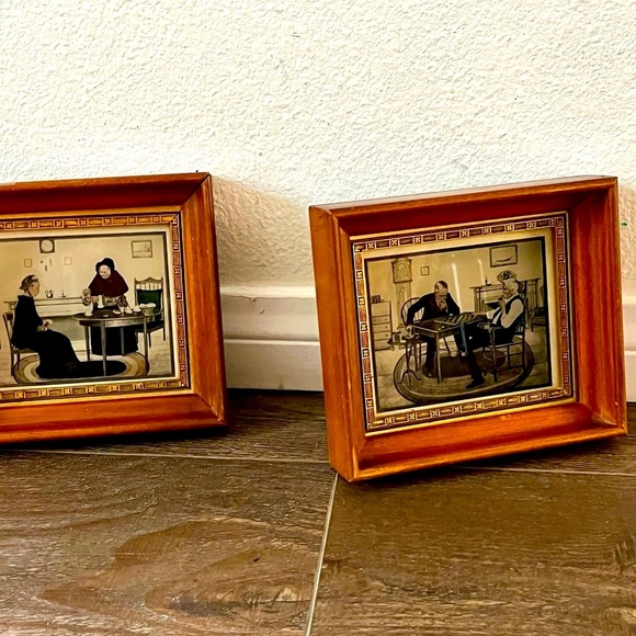 Vintage Framed Art Prints Set of Two by Terletzky - Picture 4 of 10